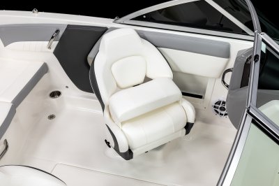 Chaparral 19 SSi OB port bucket seat with flip-up bolster. 
