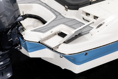 Chaparral 21 SSi OB ladder on the starboard platform 