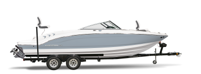 Chaparral 21 SSi Ski & Fish comes standard with a tandem axle black poweder-coated trailer. 