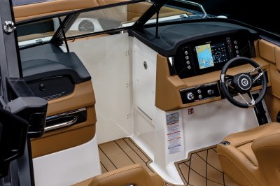 Chaparral GTS 6 one piece weather door separating the bow from the cockpit 