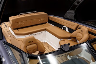 Chaparral GTS 6 cockpit bench seats with cushioned bolsters 