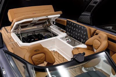 Chaparral GTS 6 port bench storage compartments and engine hatch 