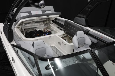 Chaparral GTS 6 port bench storage compartments and engine hatch 