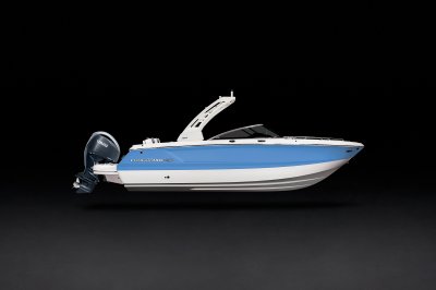 Chaparral 250 OSX starboard profile on a black background. 