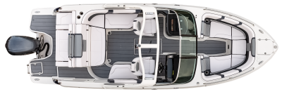 Chaparral 270 OSX overhead view showing seating and layout. 