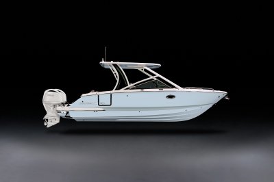 Chaparral 280 OSX starboard profile on a black background 