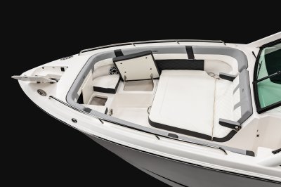 Chaparral 310 OSX has two storage compartments under hinged lids built into the seats. 