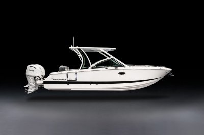 Chaparral 310 OSX starboard profile on a black background 