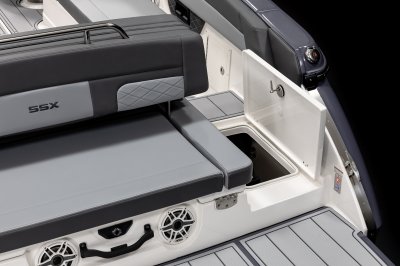 Chaparral SSX 30 transom walkthrough storage access 