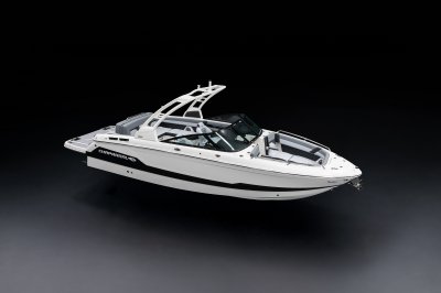 Chaparral SSX 6 front starboard overhead view on a black background 