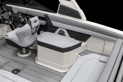 Chaparral SSX 6 bench seat with cushioned bolsters and cooler built underneath 