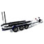Trailer - White Frame with Blue Fenders, Aluminum Wheels and Bow Ladder