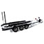 Trailer - White Frame with Black Fenders, Aluminum Wheels and Bow Ladder
