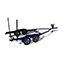 Trailer - Black Matte Frame with Blue Fenders and Aluminum Wheels