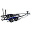 Trailer - Black Matte Frame with Blue Fenders and Aluminum Wheels