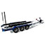 Trailer - White Frame with Electric Blue Fenders, Aluminum Wheels and Bow Ladder