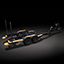 Trailer - Black Matte Frame with Black Fenders, Aluminum Wheels and Bow Ladder