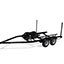 Trailer - Black Tandem Axle with Galvanized Wheels and Bow Ladder